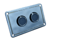 Viper 2 gang stainless steel switch panel with 20A backlit switches