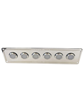 Viper 6 gang INLINE stainless steel switch panel with 20A backlit switches - Bosuns Boat