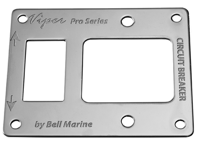 Viper Combo Anchor Switch & Circuit Breaker Faceplate - Polished Stainless Steel