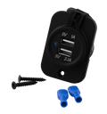 Viper Marine Dual USB Ports 12V Flush Mount Inc Cable and Fixing Hardware