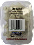 Viper Marine Glue Lined Female Blade Terminal Yellow - 6-8mm - 40 Pack