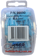 Viper Marine Glue Lined Ring Terminal Blue - 6mm - 40 Pack
