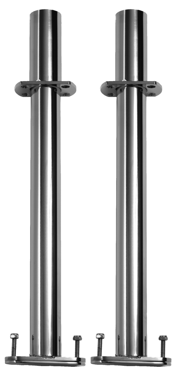 Viper Stainless Steel Removable Bait Board Legs & Fittings - 420mm (Pair)