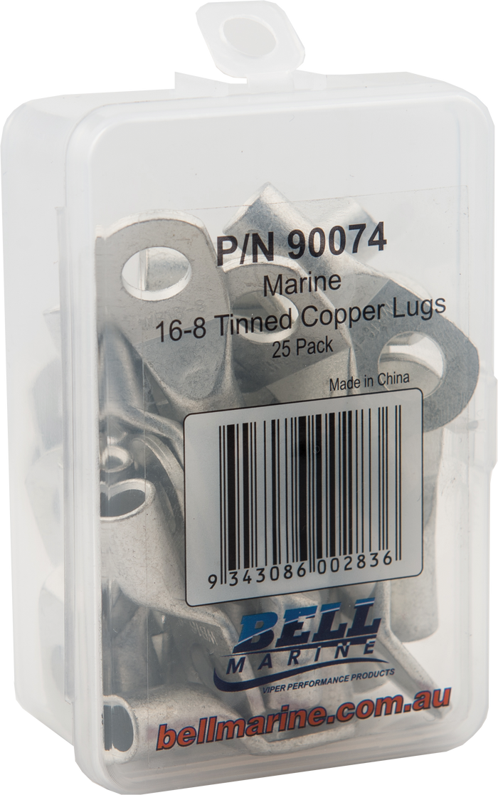 Viper Tinned Copper Lug 16-8mm - 25 Pack