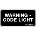 Warning - Code Light Decals, Pack of 10