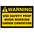 Warning Use Safety Prop Decals, Pack of 5