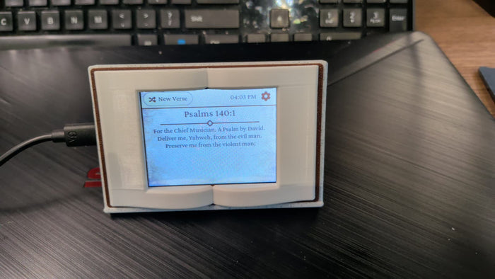 WiFi Bible Verse Display – Daily Scripture Reader, Christian Desk Display, Psalms & Bible Verses, Faith-Based Home Decor