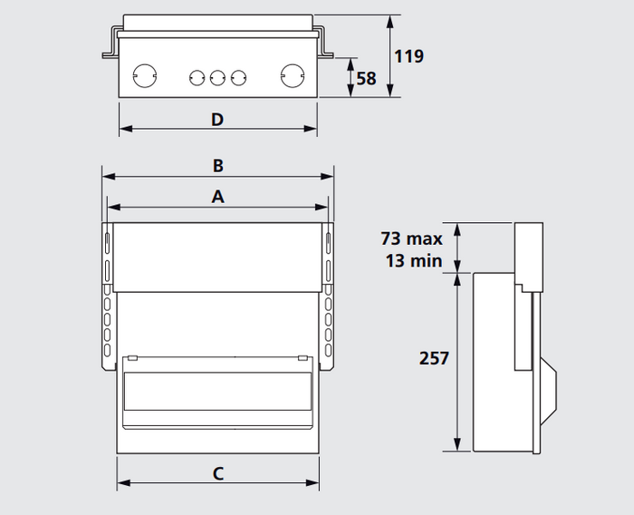 wylex FALNM1106L 11 Way Meter Cabinet Consumer Unit Main Switch 100A