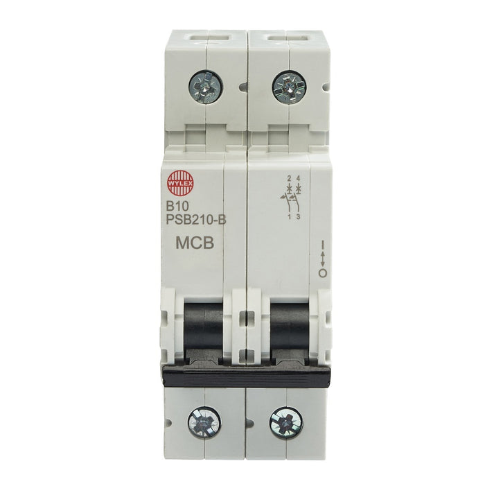 Wylex Legacy PSB210-B 10A, B-Type, Double Pole MCB