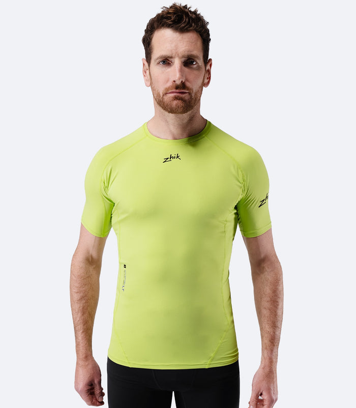 Zhik Mens Eco Spandex LT Short Sleeve Baselayer Top - Lime